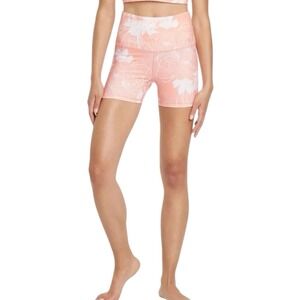 Women's Joy Lab‎ Coral Pink Floral Print High-Rise Bike Shorts 3.5" - Large